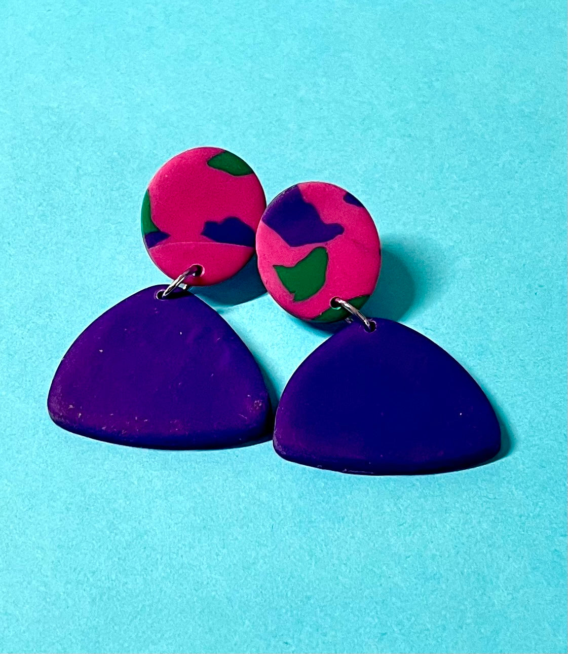 lilafarbene Ohrringe, handgemacht, leicht zu tragen,